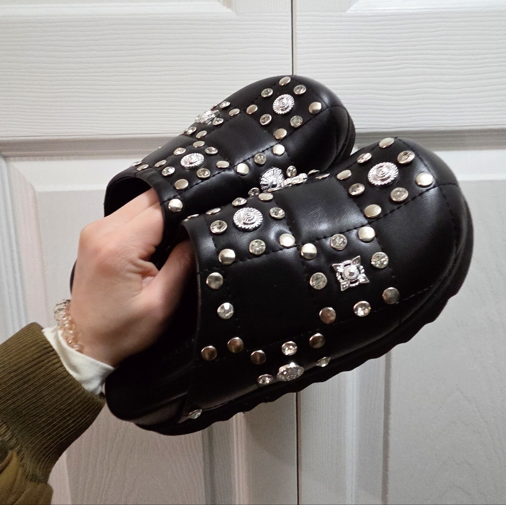 AZALEA WANG STUDDED MULES
